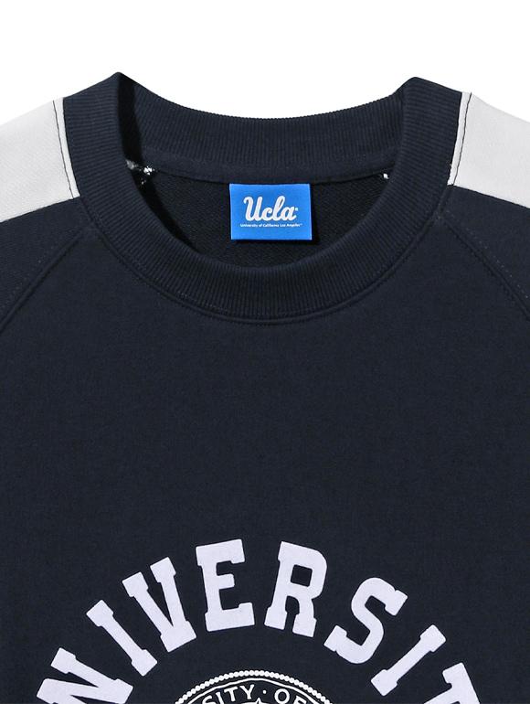 UCLA Sporty Color Block Oversized Sweatshirt [Dk-Navy](Ua9Lt80)