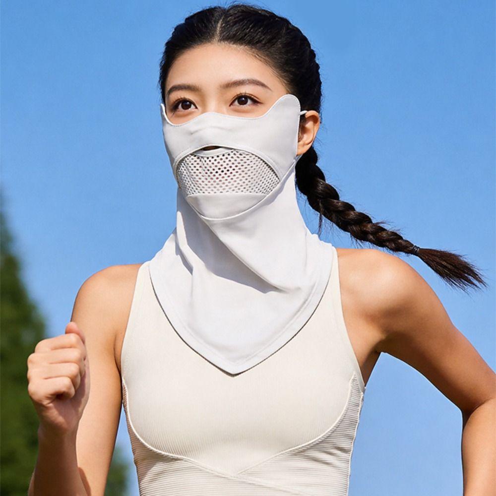 Breathable Sunscreen Mask Neck Anti UV Face Gini Mask Elastic Face Cover  Cycling