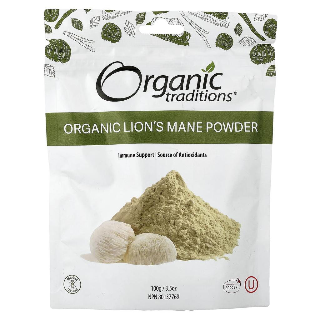 Organic Traditions, Органический порошок гриба рейши, 100 г (3,5 унции)