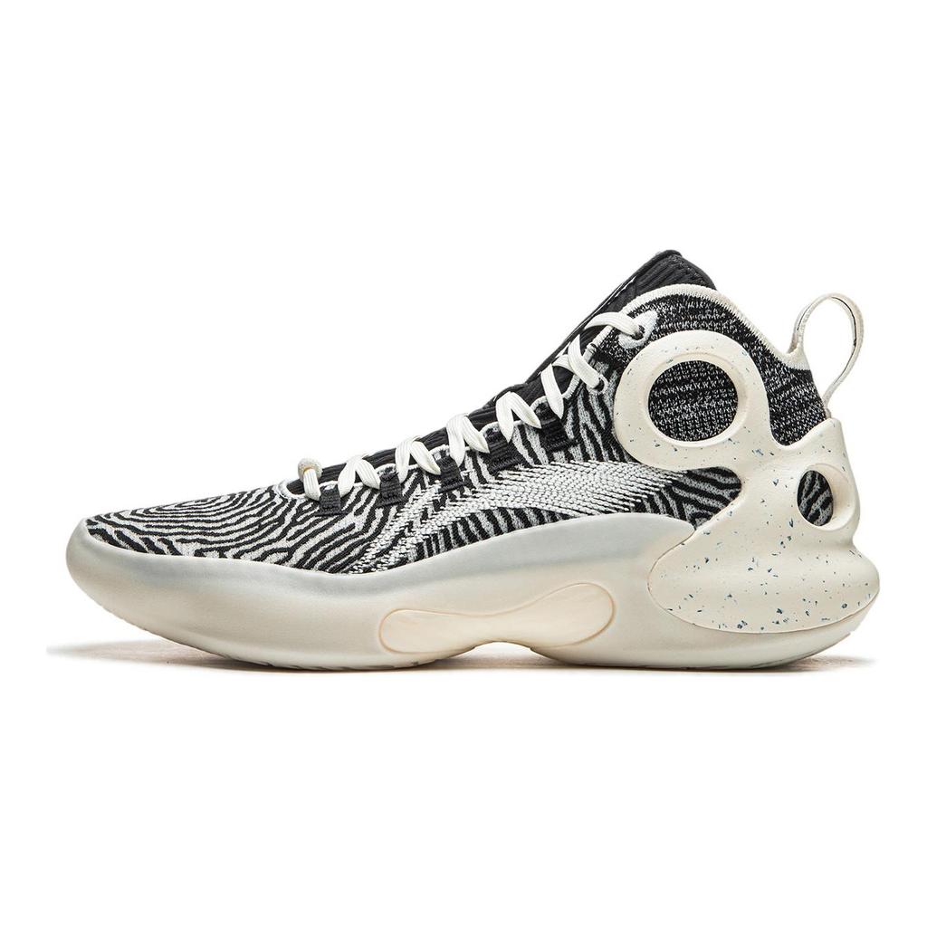 Баскетбольные кроссовки Li Ning Yushuai Ultra, противоскользящие, износостойкие, средней высоты, мужские, черные с белым, ABAU003-10