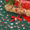 20PCS Alloy Keychain Pendant Bracelet Christmas Gift Ornament Multi-element DIY Creativity Accessories