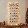 Рождественский подвесной календарь обратного отсчета для заполнения с 24 кармашками Рождественский календарь обратного отсчета Домашние праздничные рождественские украшения