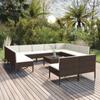 Day and Night - Day and Night Garden Furniture Set 12 Pieces and Brown Synthetic Rattan Cushions