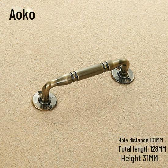 European Antique Copper Double Door Handle - Exposed & Invisible Design