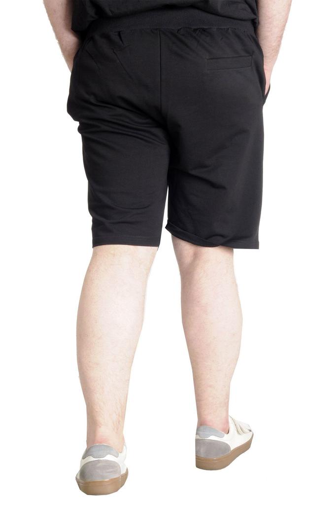 Мужские шорты больших размеров и шорты-бермуды размера плюс Xl Мужские капри мулине больших размеров с боковым карманом 20501 Черный