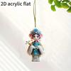 Chinese Opera Figurine Ornament Traditional Chinese Opera Girls Doll Hanging Decor 2D Acrylic Christmas Tree Ornament for Xmas Home Tree Decor