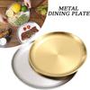 Золотой Серебряный Пищевая Тарелка Корейская Обеденная Тарелка Безопасный Металлический Поднос Кухня