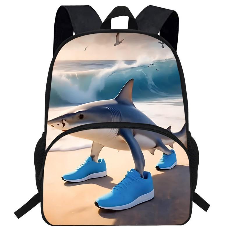 Kids Backpack With Cartoon Print Lightweight School Bag Elementary Students Breathable Oxford Fabric Anti-Strain Ergonomic