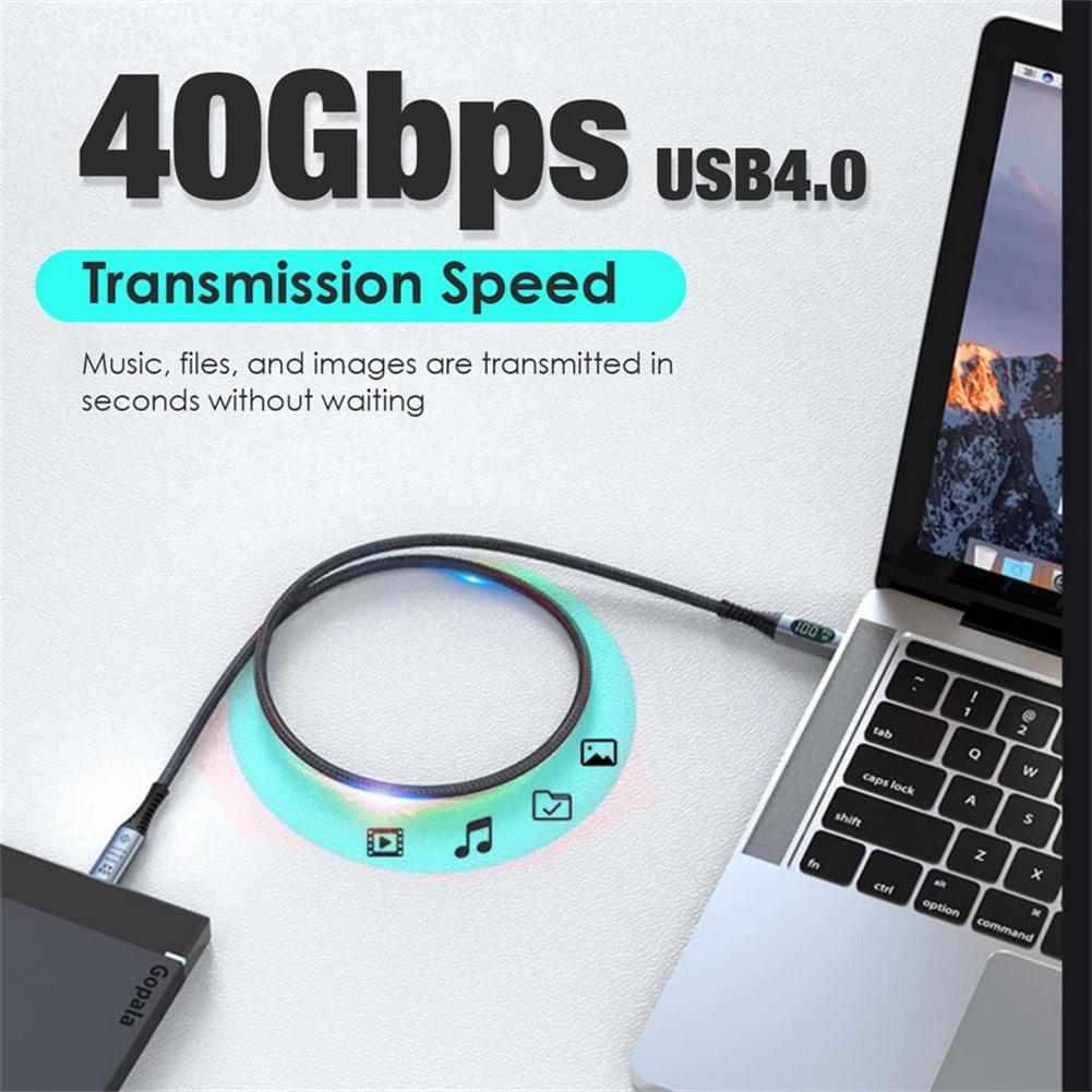 Usb4.0 40gbps Type C To Type C Cable Pd3.1 240w Fast Charging Cable 8k 60hz Compatible For Ps5 Nintendo Switch