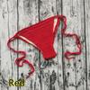 Handmade Crochet Tie-Up Bikini Shorts with Lining