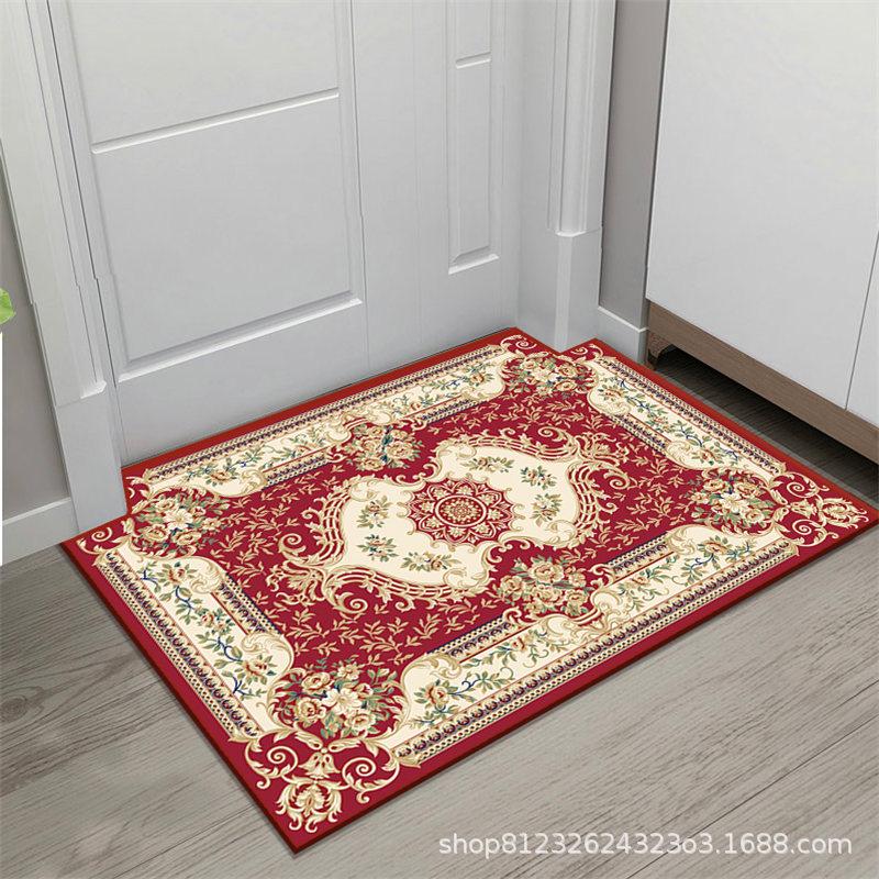 European Style Modern Non-Slip Water-Absorbing Door Mat, Machine Washable Entrance Carpet