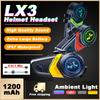 LX3 Мотоциклетный шлем Гарнитура Беспроводные Bluetooth 5.0 Наушники Водонепроницаемые Handsfree Стерео Мотоциклетные Шумоподавляющие Наушники