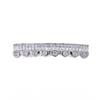 Real White Gold Plating Brass With Bling Zircon Hip Hop Grillz Jewelry