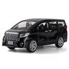 1:32 масштаба Toyota Alphard, модель автомобиля из сплава, литой автомобиль со световыми и звуковыми эффектами, игрушки для мальчиков, подарок на день рождения, детские игрушки, коллекция автомобилей