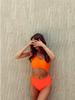 Women's Korean-Style One-Shoulder Halter Backless High-Waist Slimming One-Piece Swimsuit for Resort