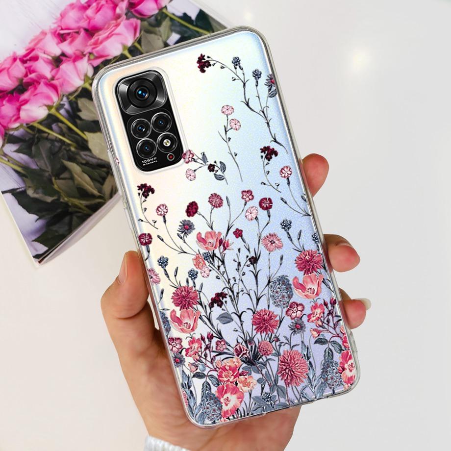 Women Fashion Phone Case For Xiaomi Redmi Note 11 Pro 4G 5G / Redmi Note11 11s 4G Global Luxury Slim Silicone Bumper Coque Soft