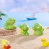4Pcs/set Cartoon Alligator Animal Miniatures Resin Ornaments Diy Fairy Garden Decoration Micro Landscape