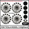 4 шт. 18-дюймовые колпаки на колеса для Tesla Model 3 Highland Version 2024 Performance Запасные колпаки на колеса Полное покрытие диска Аксессуары