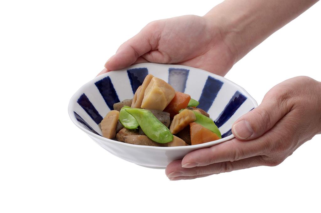 Saikai Pottery Маленькие стильные треугольные маленькие пиалы Индиго Индиго, набор из 3 штук (Сайкаитоки) Посуда, Миски, Миски, Сукияки, Набор, (Установить шаблоны)