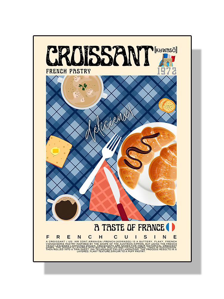 Nordic Art Taco Pizza Paella Mexican French Japan Food Poster Canvas Painting Wall Art For Kitchen Room Home Decoration