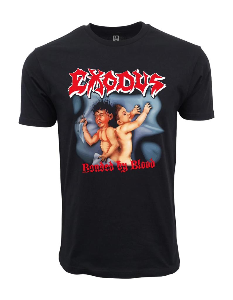 Men's and Women's T-shirts Exodus Bonded By Blood Graphic