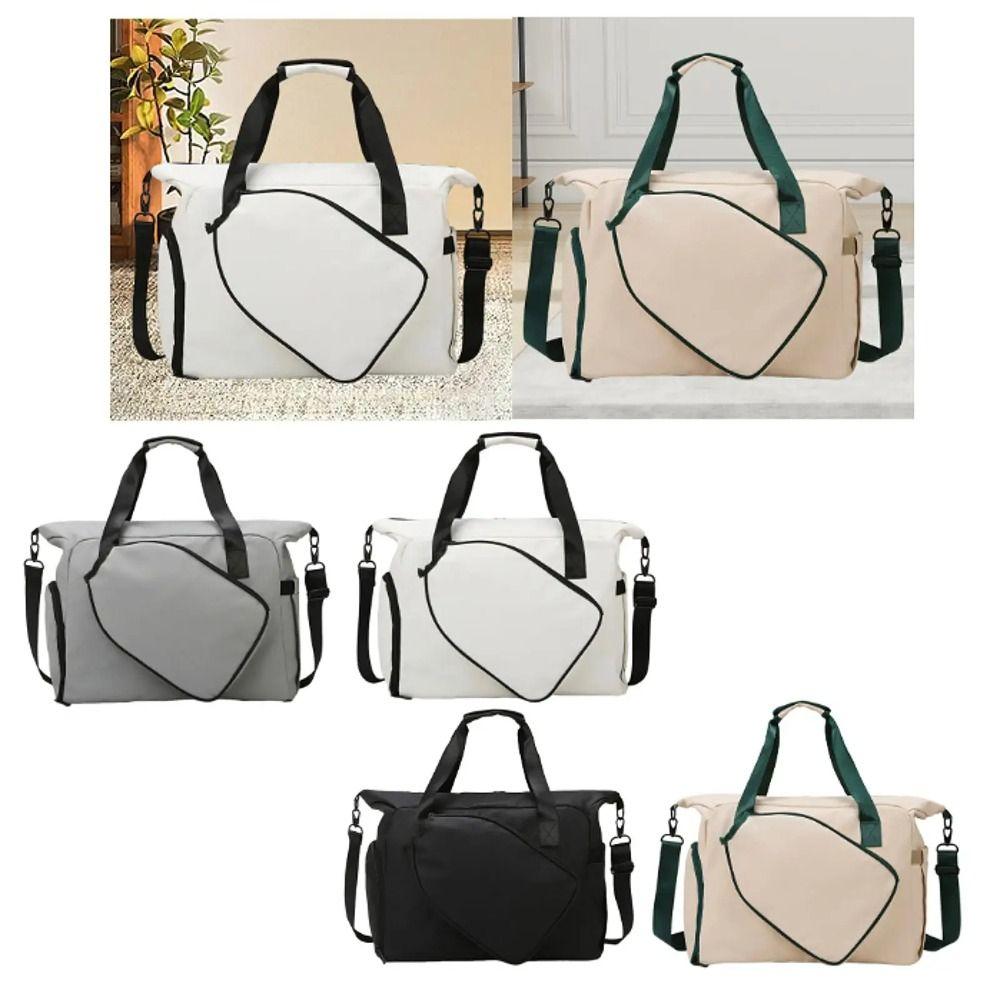 Nylon Pickleball Racket Shoulder Bag Large Capacity Pickleball Handbag  Outdoor Sports