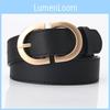 Versatile Women's No-puncture Pu Fashion Belt In Classic Colors For Everyday Wear