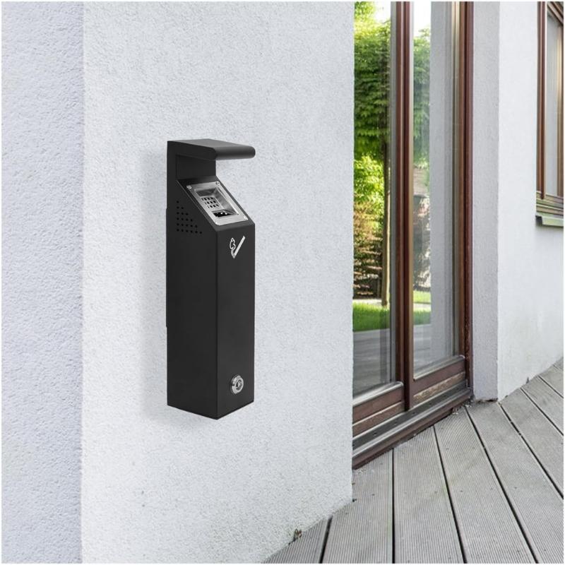 Сверхпрочный металлический мусорный бак для уличного использования, подвесной конструкции, устойчивый к коррозии, простая установка, для коммерческих помещений