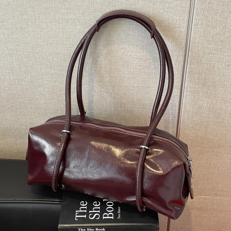 Бостонская большая сумка женская большой вместимости 2025 новая высококлассная текстура нишевая для поездок на работу одноплечевая подмышечная сумка-подушка