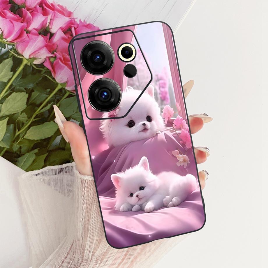 Чехол для Tecno Camon 20 Premier 20 Pro 4G 5G Camon20 Матовый Мягкий Бампер Чехол Крутой Мультяшный Роскошный Бабочка Цветок Funda