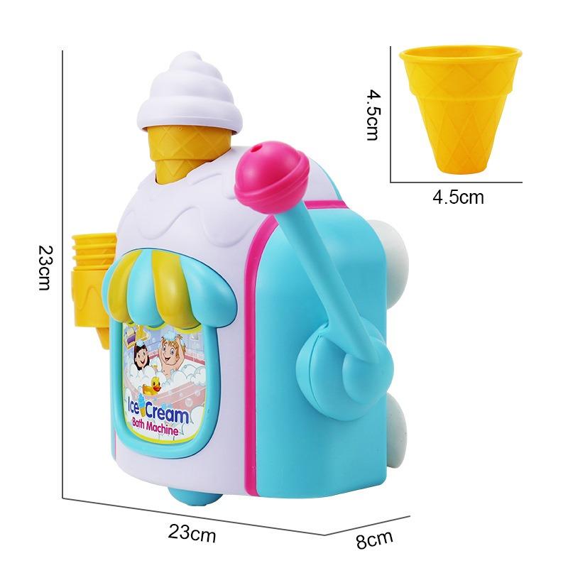 Creative Ice Cream Foam Machine Car Bath Toys Toddler Ice Cream Maker Bubble Foam Play Bathroom Machine Soap Dispenser