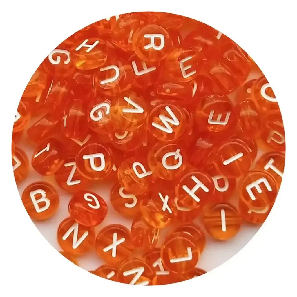 100/200/300/500pcs Acrylic Letter Beads Round Loose Spacer Alphabet Beads For Jewelry Making DIY Handmade Bracelet Accessories
