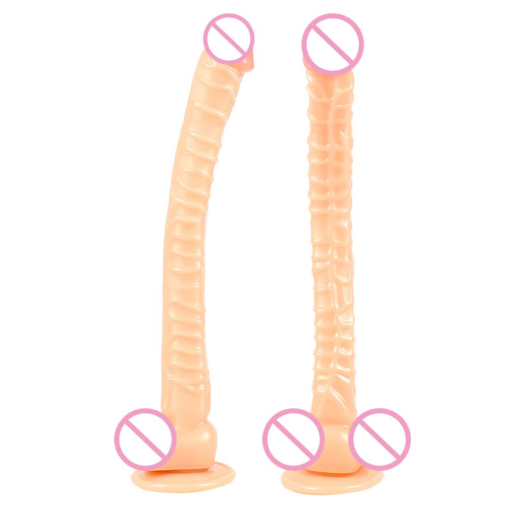 Realistic Dildo 15.7"; Dildo with Suction Cup Hands Free Play Body Safe Material and Adult Female Sex Toy Adult Dildo for