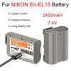 2450mAH EN EL15 EN-EL15 For Nikon Camera Battery En El15 USB EN-EL15B Battery For Nikon D500 D610 D750 D7000 D7200 D7500 D600 Z5