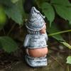 Grey Gag 4.7 Inch Dwarf Elf Figurines Gnome Statue Pooping Garden Tree Decoration