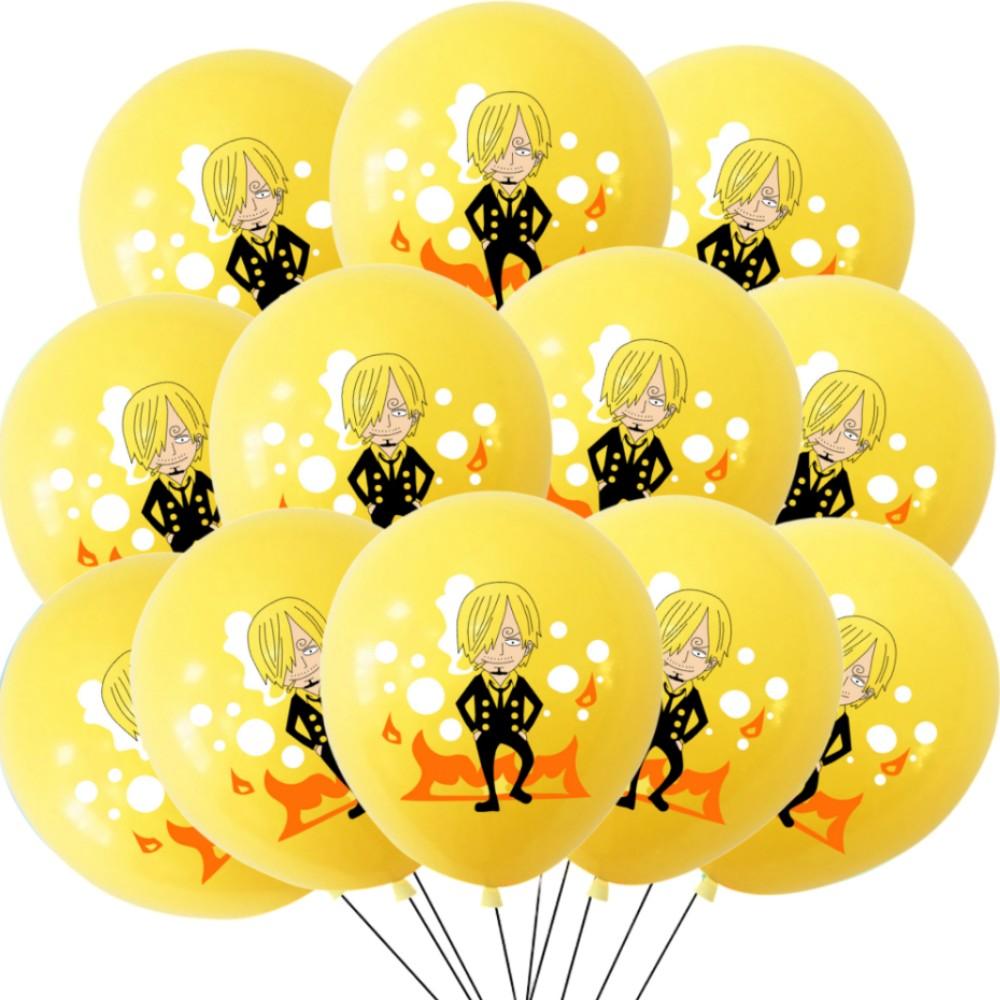 12‑60Pcs One Piece Anime Latex Balloons 12inch Cartoon Character Balloons Kids Birthday Party Decoration Baby Shower Festival Su