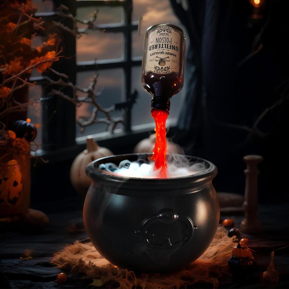 Halloween Decoration Black Wizard Bowl Magic Float Bottle and Diffuser Home Bar Magic Party Horror Skeleton DIY Props Halloween