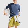 Li-Ning Cool Tea Fitness Series однотонный свитер с круглым вырезом, быстросохнущая футболка с коротким рукавом, мужские топы, серый-индиго ATSU641-6