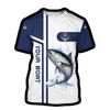 Men Fishing Graphic 3D Print Summer Tops Oversized Tee Shirts Short Sleeve Crewnack Fashion Casual Camisetas