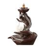 1 Set Incense Burner Elegant Design Hand Lotus Shape Backflow Incense Holder with 10