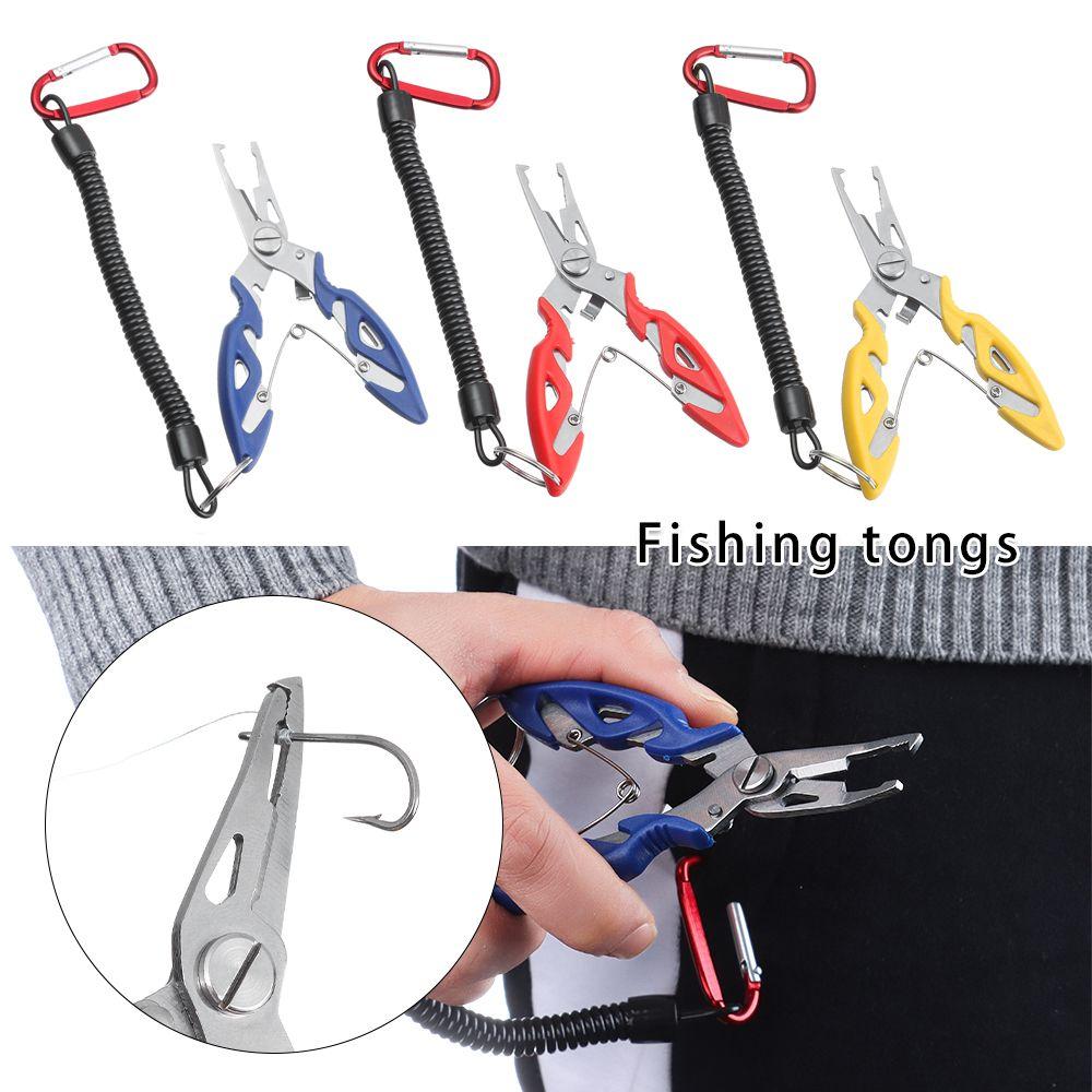 Multi-function with Lanyard Hook Removers Stainless Steel Scissor Bait Line Cutter Fishing Pliers