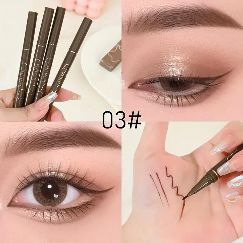 Натуральный трехмерный спящий шелкопряд карандаш для контурирования Жидкая подводка для глаз Ежедневный макияж глаз Мгновенно высыхающий водостойкий стойкий макияж Женская мода