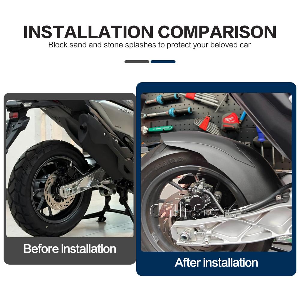 For SYM ADXTG 400 ADXTG400 2024 2025 Motorcycle Rear Wheel Extended Fender Splash Protector Rear Tire Extension Hugger Mudguard