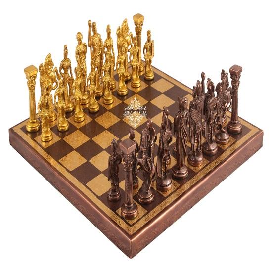 Brass Chess with Realistic Piece
