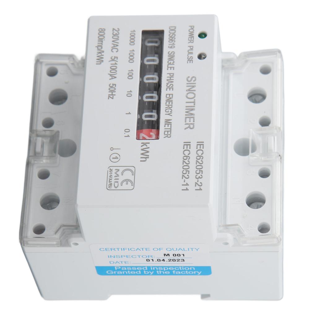 Счетчик электроэнергии Ватт-час Двухцветный светодиодный индикатор Монтаж на рейку Однофазный Умный дом Энергия Ватт