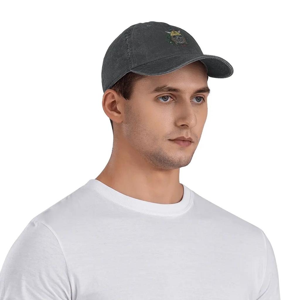 Adjustable Solid Color Baseball Cap Viking Skull Washed Cotton Sports Woman Hat
