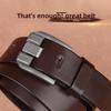 Men Solid Color Leather Belt With Geometric Style And Durable Alloy Buckle Pin