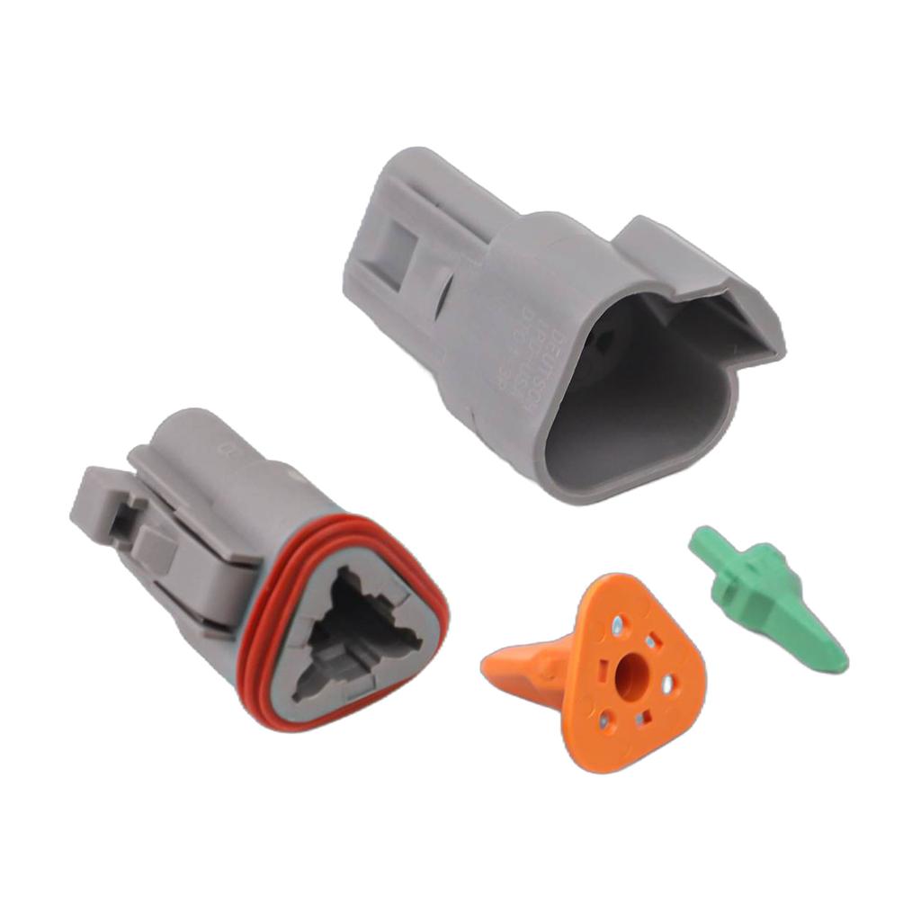5-pack 3-pin DT Connector Kit With Terminal Set, Wire Gauge 16-20, Suitable For AWG 3-pin DT Connector Kit Tool Accessories