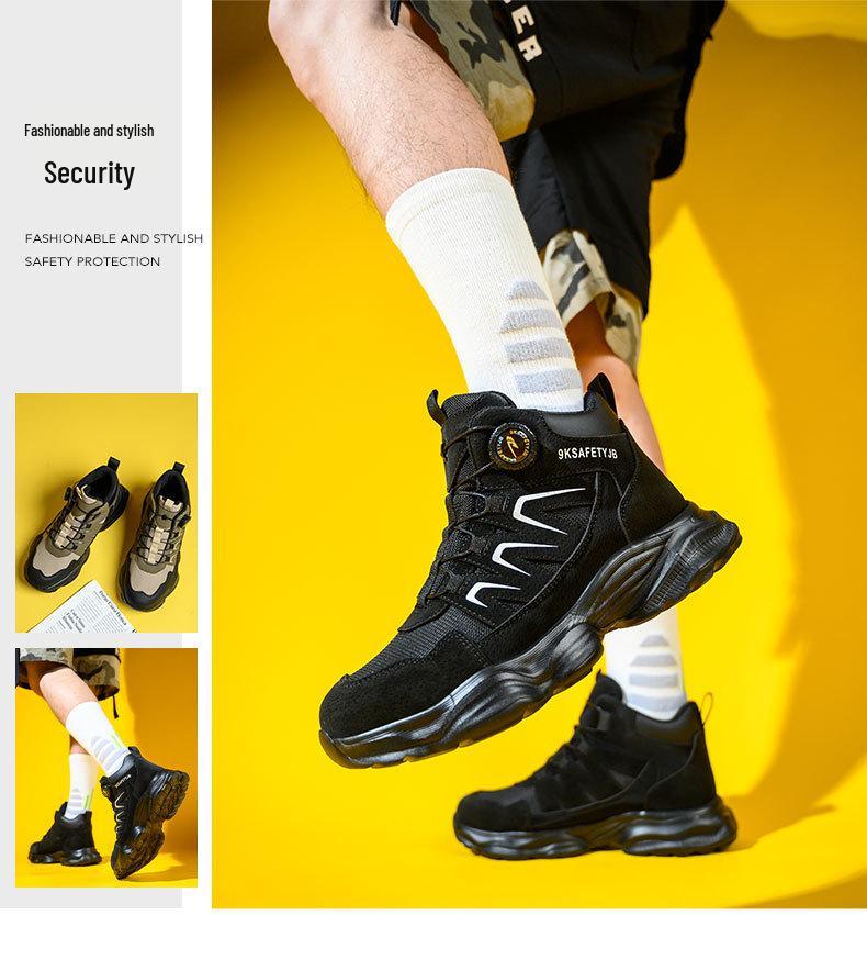 Мужские Высокие износостойкие Защитные Ботинки Ozone с Металлическим Подпяточником - Ударопрочные и Прокалываемые, Всесезонная Защита