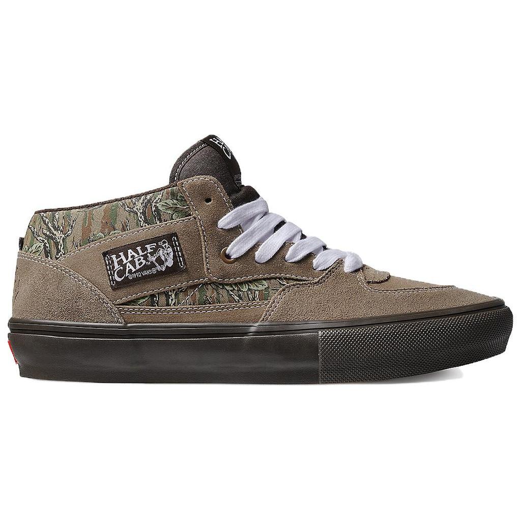 Vans Half Cab Удобные Универсальные Низкие Кеды для Скейтбординга Мужские Кроссовки Зеленый Коричневый VN0A2Z34CMA